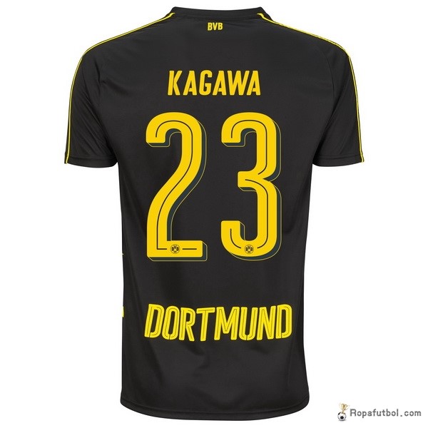 Camiseta Borussia Dortmund Replica Segunda Ropa Kagawa 2016/17 Negro